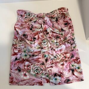 Opening Ceremony Pink Floral Mini Skirt